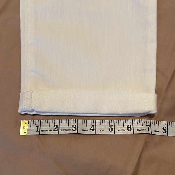 St John’s Bay size 12 white cuffed cropped jeans like new - Picture 8 of 8